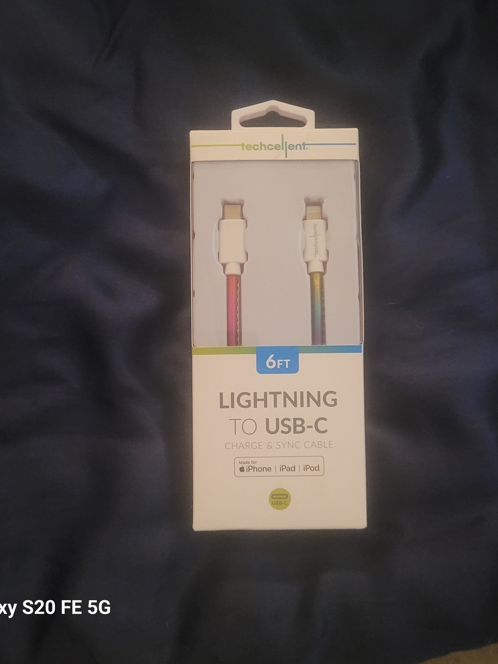 Techcelent 6ft Lightning to USB-C Charge & Sync Cable